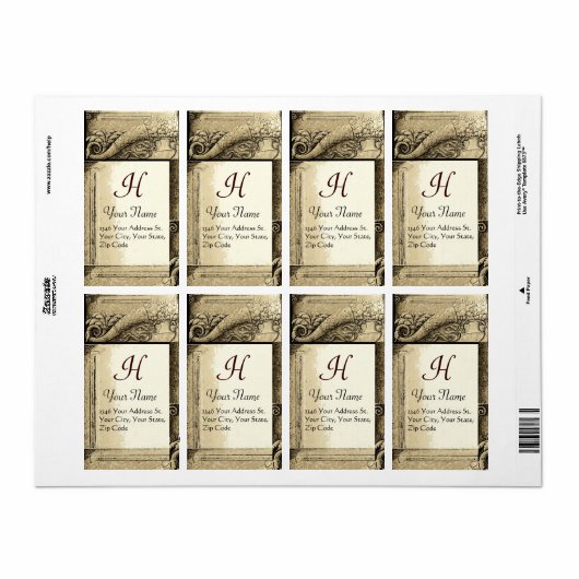 CORNUCOPIA MONOGRAM （モノクロ） ラベル (フルシート)