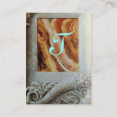 CORNUCOPIA MONOGRAM、明るい黒、灰色、空の青 名刺 (裏面)