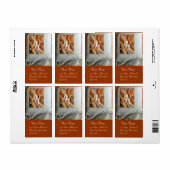 CORNUCOPIA MONOGRAM、白黒の灰色の茶色 ラベル (フルシート)