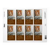 CORNUCOPIA MONOGRAM、白黒の灰色の茶色 ラベル (フルシート)