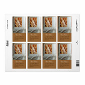 CORNUCOPIA MONOGRAM、白黒の灰色の茶色 ラベル (フルシート)