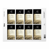 CORNUCOPIA MONOGRAM、白黒グレー黒 ラベル (フルシート)