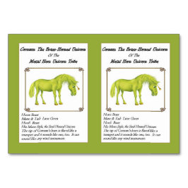 Cornum黄銅角状のユニコーンのトレーディングカード テーブルナンバー