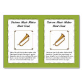 Cornum黄銅角状のユニコーンのトレーディングカード テーブルナンバー (裏面)