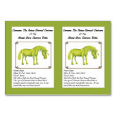 Cornum黄銅角状のユニコーンのトレーディングカード テーブルナンバー (正面)