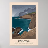 Cornwall AONB Travel Poster ポスター (正面)
