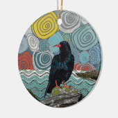 cornwall chough セラミックオーナメント (左)
