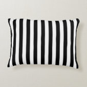 Cornwall flag stripes black white line pattern sym アクセントクッション (裏面)