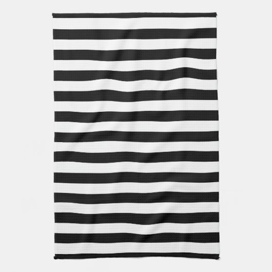 Cornwall flag stripes black white line pattern sym キッチンタオル (縦)