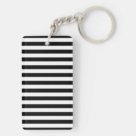 Cornwall flag stripes black white line pattern sym キーホルダー (裏面)