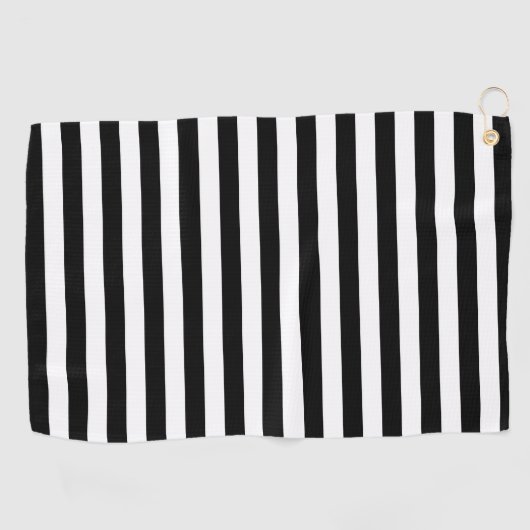 Cornwall flag stripes black white line pattern sym ゴルフタオル (横)