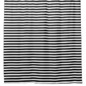 Cornwall flag stripes black white line pattern sym シャワーカーテン (正面)