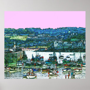 Cornwall St Ives harbour poster FROM 8.99 ポスター