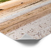 Cornwall UKのデイマーベイビーチ風景 ポスター (角)