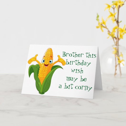 ***CORNY****は****BROTHERの誕生日***** カード (黄色い花)