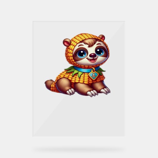 Corny Cueness Halloween's Sweeest Sloth Oversize アクリルサイン (正面)