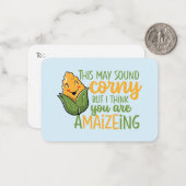 Corny Pun可愛い教室おもしろいバレンタインデー ノートカード (正面/裏面インサイチュ)