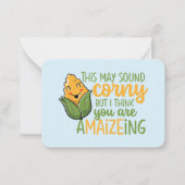 Corny Pun可愛い教室おもしろいバレンタインデー ノートカード (正面)