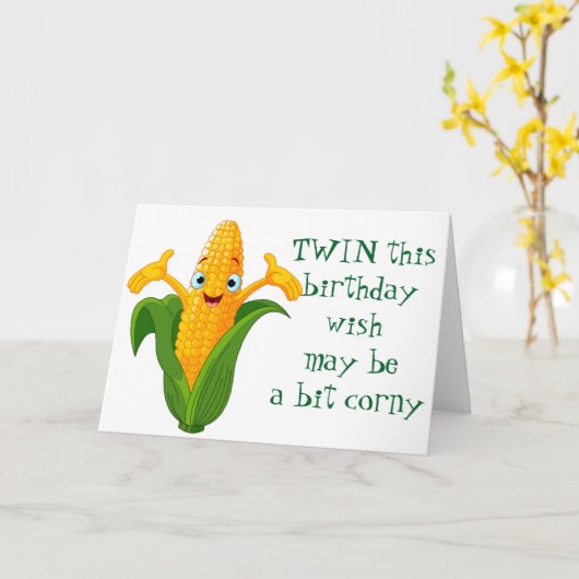 ***CORNY*******TWINの誕生日***** カード (黄色い花)