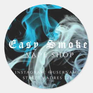Corolful Smoke VapeショップクラシックRound Sticker ラウンドシール
