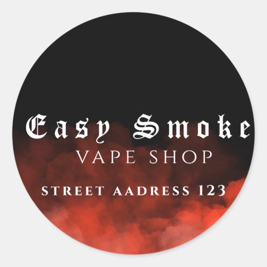 Corolful Smoke VapeショップクラシックRound Sticker ラウンドシール (正面)