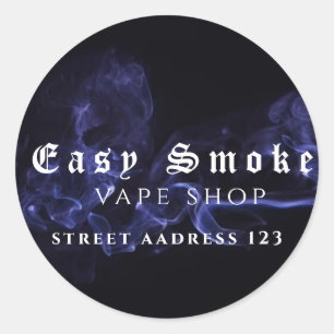 Corolful Smoke VapeショップクラシックRound Sticker ラウンドシール