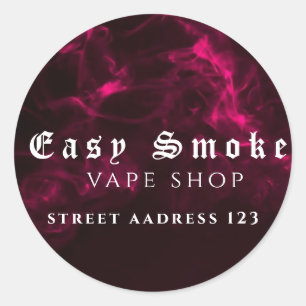 Corolful Smoke VapeショップクラシックRound Sticker ラウンドシール