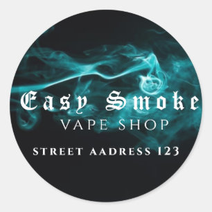 Corolful Smoke VapeショップクラシックRound Sticker ラウンドシール