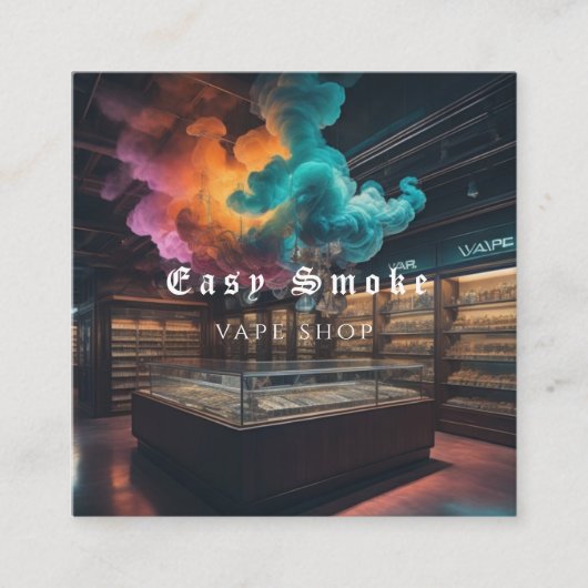 Corolful Smoke Vape Shop名刺 スクエア名刺 (正面)