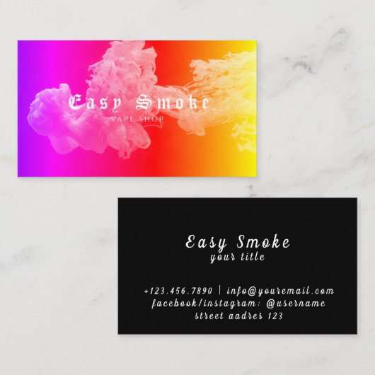 Corolful Smoke Vape Shop名刺 名刺 (正面/裏面)