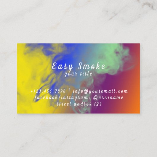 Corolful Smoke Vape Shop名刺 名刺 (裏面)