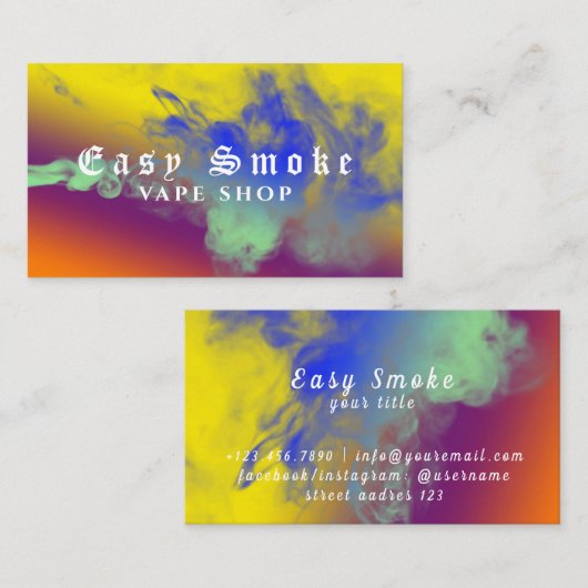 Corolful Smoke Vape Shop名刺 名刺 (正面/裏面)