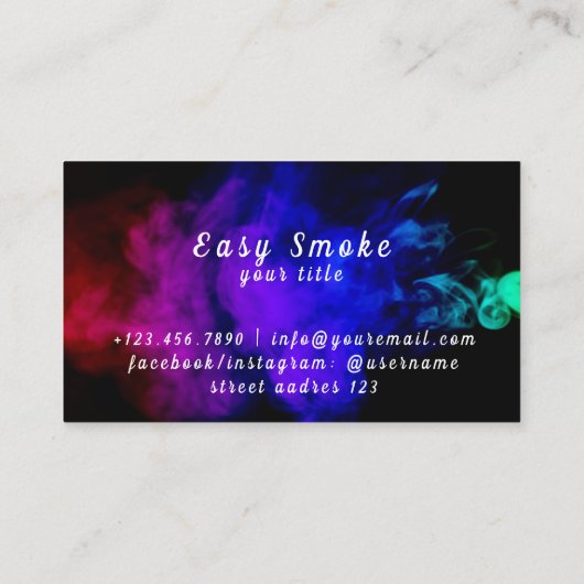 Corolful Smoke Vape Shop名刺 名刺 (裏面)