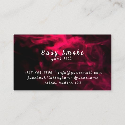 Corolful Smoke Vape Shop名刺 名刺 (裏面)