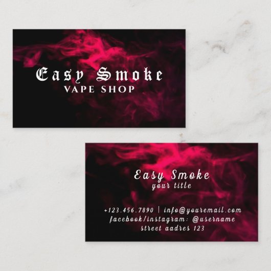 Corolful Smoke Vape Shop名刺 名刺 (正面/裏面)