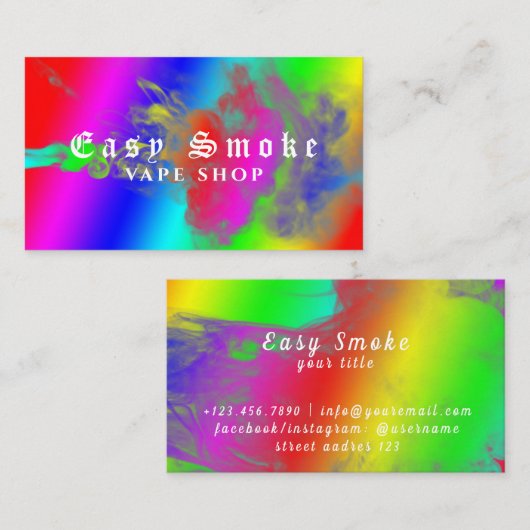 Corolful Smoke Vape Shop名刺 名刺 (正面/裏面)