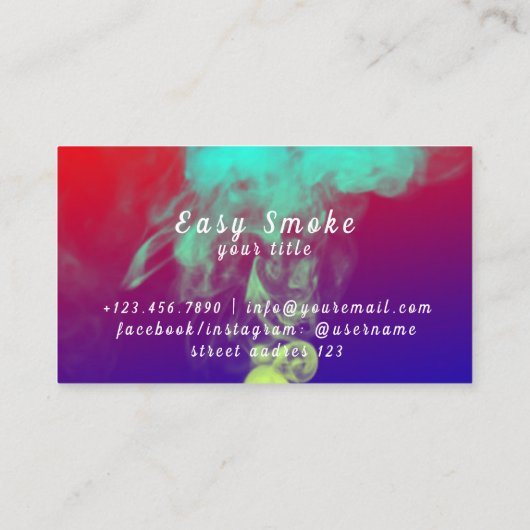 Corolful Smoke Vape Shop名刺 名刺 (裏面)