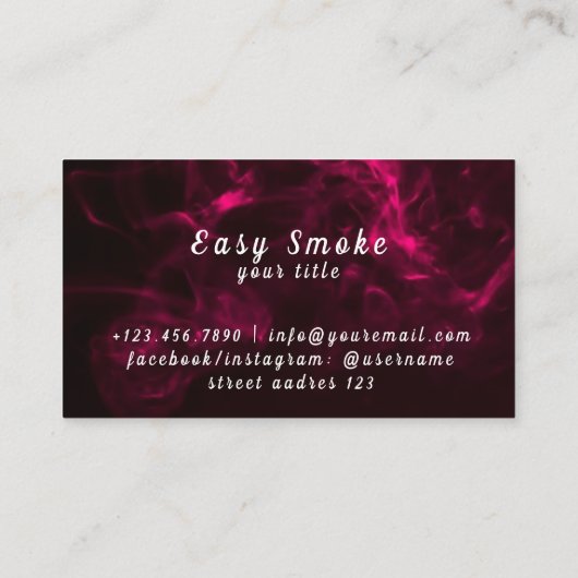 Corolful Smoke Vape Shop名刺 名刺 (裏面)