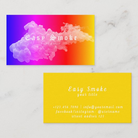 Corolful Smoke Vape Shop名刺 名刺 (正面/裏面)