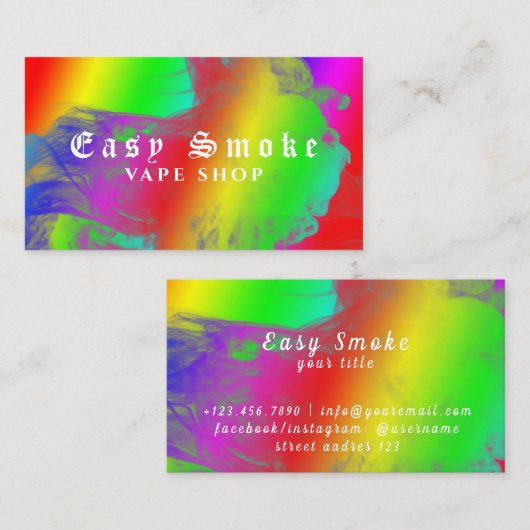 Corolful Smoke Vape Shop名刺 名刺 (正面/裏面)