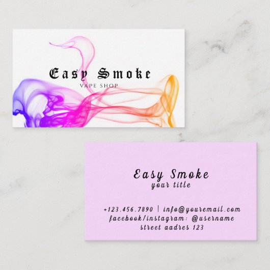 Corolful Smoke Vape Shop名刺 名刺 (正面/裏面)