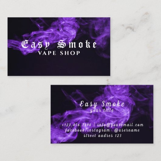 Corolful Smoke Vape Shop名刺 名刺 (正面/裏面)