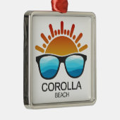 Corolla Beach North Carolina Sunglasses メタルオーナメント (右)