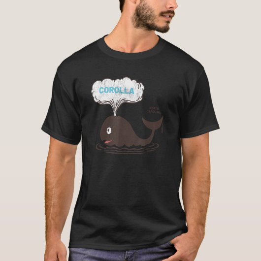 Corolla NC Summertime Vacationing Whale Spout Tシャツ (正面)