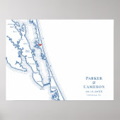 Corolla NC Wedding Elegant Guest Book Poster ポスター (正面)