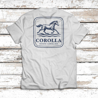 Corolla North Carolina Wild Horse Running Through  Tシャツ