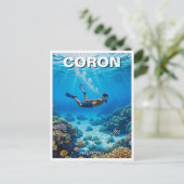 Coron Philippines Diver ポストカード (スタンド正面)