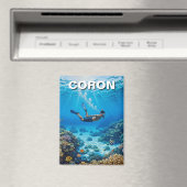 Coron Philippines Diver マグネット (インサイチュ (食洗機))