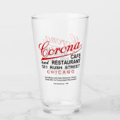 Coronaカフェ&レストラン，シカゴ， IL タンブラーグラス (正面)