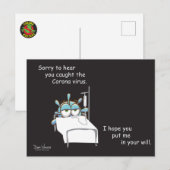 CORONAシリーズのCOVIDポストカード#2ダン・ユラ ポストカード (正面/裏面)